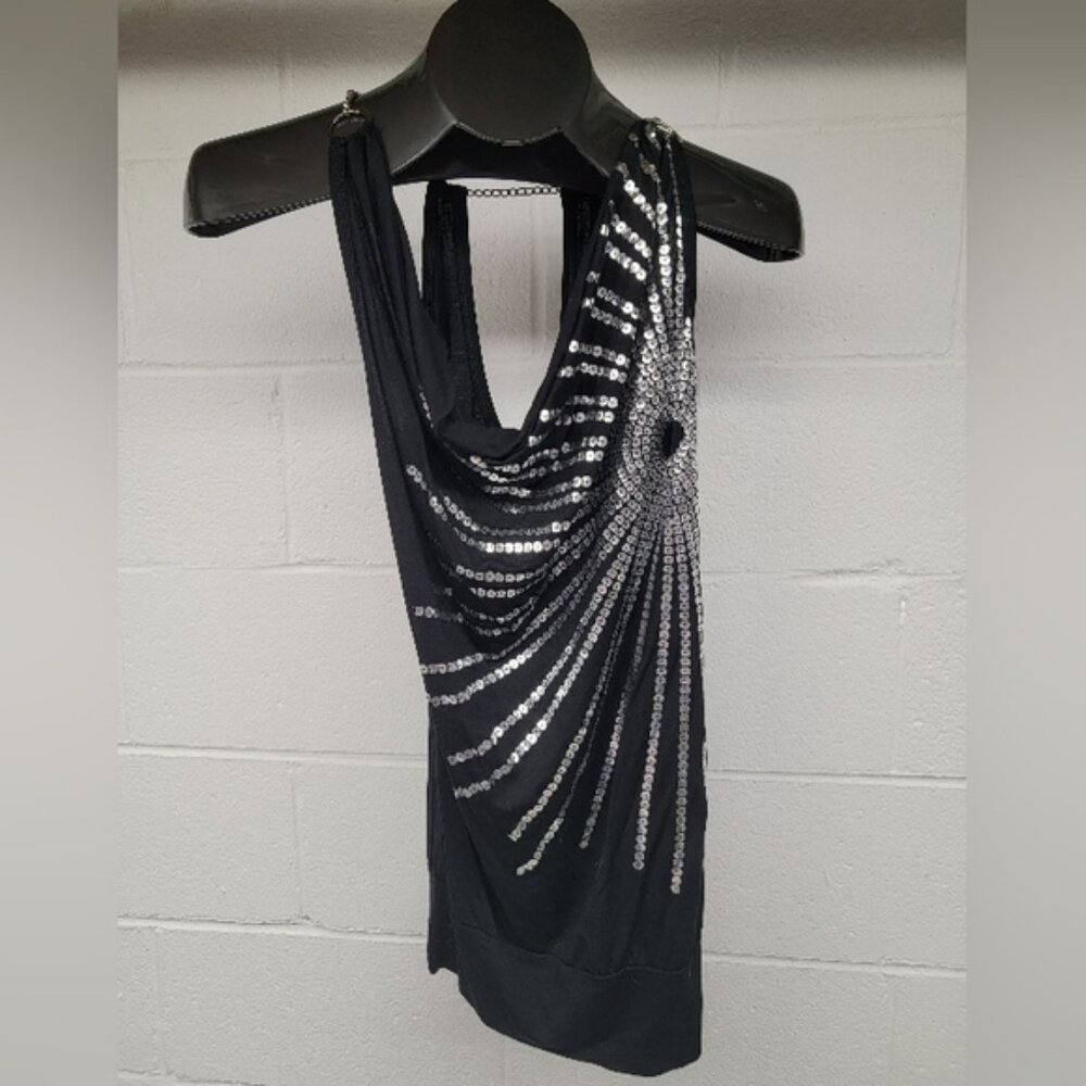 TB Tops Chain Strap Sequin Top. NWOT